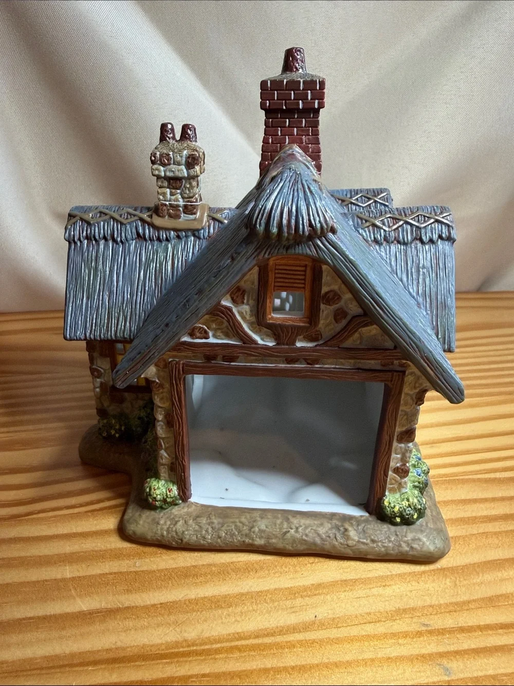 NIB 2006 Thomas Kinkade Stillwater Cottage Candle Holder Home Interiors 12648